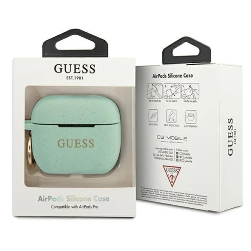 Guess Glitter Silicone GUACAPSILGLGN AirPods Pro 1/2 tok zöld - 3