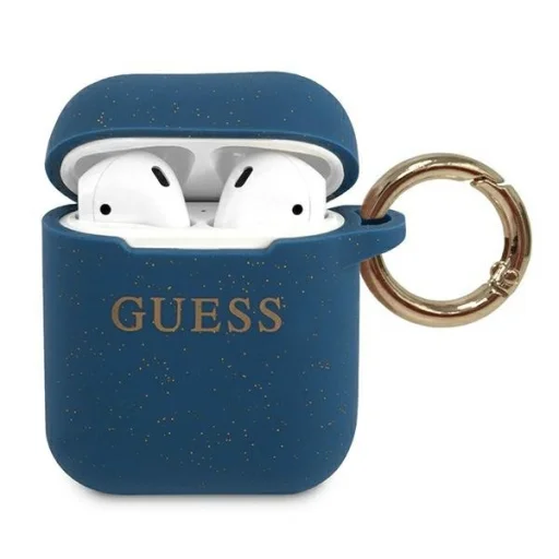 Guess Glitter Silicone GUACCSILGLBL AirPods 1/2 tok kék - 1