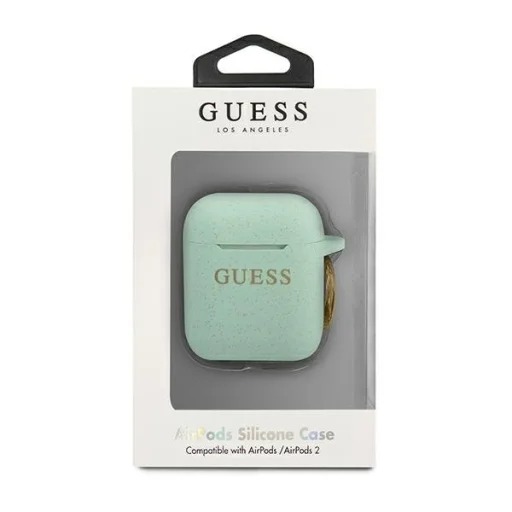 Guess Glitter Silicone GUACCSILGLGN AirPods 1/2 tok zöld - 3