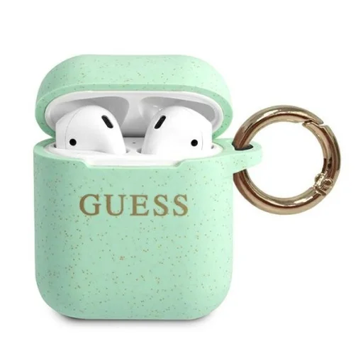 Guess Glitter Silicone GUACCSILGLGN AirPods 1/2 tok zöld - 1