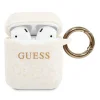 Guess Glitter Silicone GUACCSILGLWH AirPods 1/2 tok fehér thumbnail