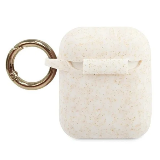 Guess Glitter Silicone GUACCSILGLWH AirPods 1/2 tok fehér - 2