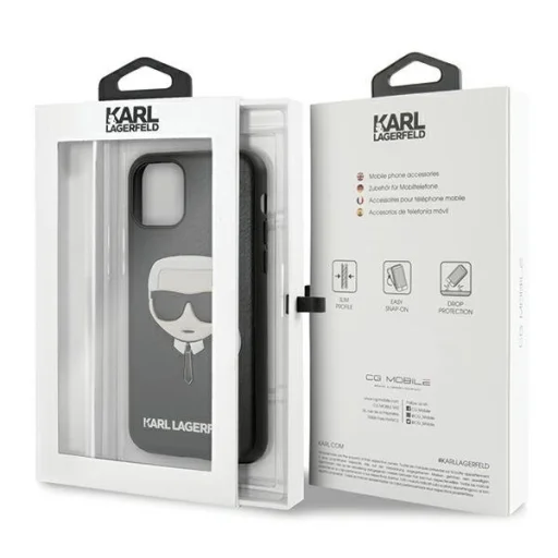 Karl Lagerfeld KLHCN58KHBK Ikonik Karl's Head PU tok iPhone 11 Pro fekete - 7