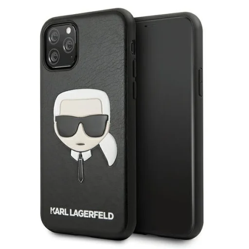 Karl Lagerfeld KLHCN58KHBK Ikonik Karl's Head PU tok iPhone 11 Pro fekete - 1