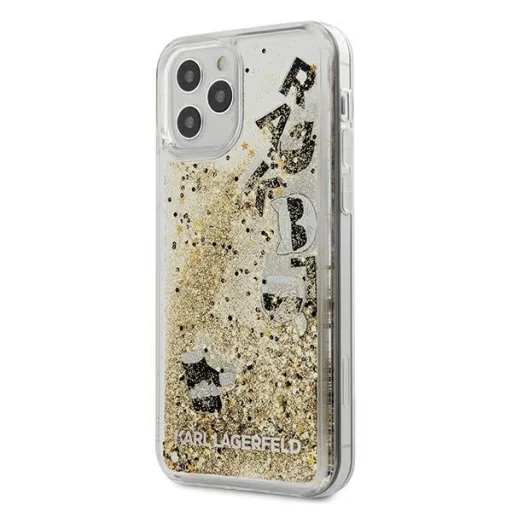 iPhone 12/ 12 Pro Karl Lagerfeld KLHCP12MROGO Glitter Charms tok arany - 2