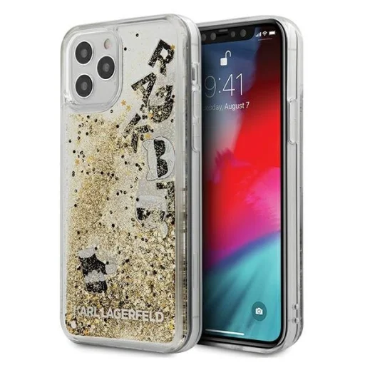 iPhone 12/ 12 Pro Karl Lagerfeld KLHCP12MROGO Glitter Charms tok arany - 1