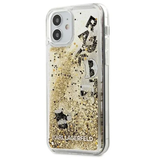 iPhone 12 mini Karl Lagerfeld KLHCP12MROGO Glitter Charms tok arany - 3