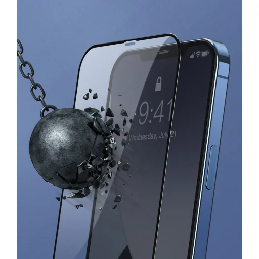 iPhone 12/ 12 Pro Baseus 2x 0,25 mm kijelzővédő üvegfólia fekete (SGAPIPH61P-KC01) - 12