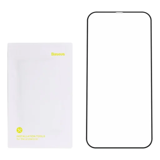 iPhone 12/ 12 Pro Baseus 2x 0,25 mm kijelzővédő üvegfólia fekete (SGAPIPH61P-KC01) - 7