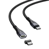 Baseus Zinc mágneses kábel USB Type-C - USB Type-C PD 100W 1.5m fekete (CATXC-Q01) thumbnail