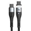 Baseus Zinc mágneses kábel USB Type-C - USB Type-C PD 100W 1.5m fekete (CATXC-Q01) thumbnail