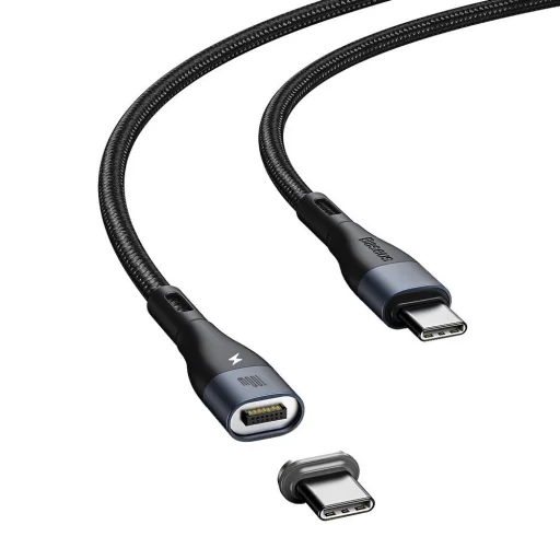 Baseus Zinc mágneses kábel USB Type-C - USB Type-C PD 100W 1.5m fekete (CATXC-Q01) - 8