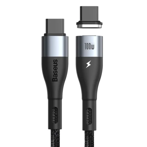 Baseus Zinc mágneses kábel USB Type-C - USB Type-C PD 100W 1.5m fekete (CATXC-Q01) - 9
