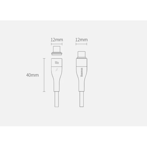 Baseus Zinc mágneses kábel USB Type-C - USB Type-C PD 100W 1.5m fekete (CATXC-Q01) - 22