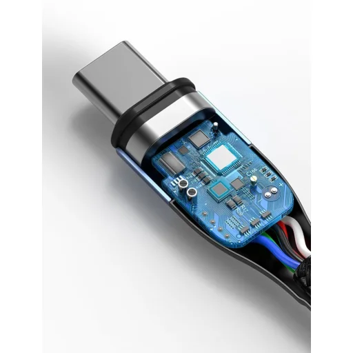 Baseus Zinc mágneses kábel USB Type-C - USB Type-C PD 100W 1.5m fekete (CATXC-Q01) - 23