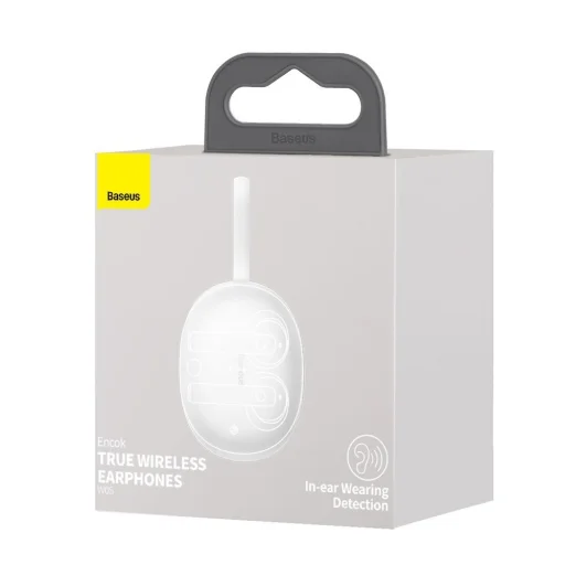 Baseus TWS Encok W05 vízálló bluetooth 5.0 mini fülhallgató fehér (NGW05-02) - 10