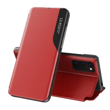 Eco Leather View Case intelligens fliptok Xiaomi Poco M3 piros