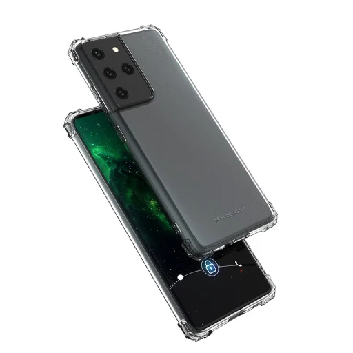 Samsung S21 Ultra Wozinsky Anti Shock fokozott védelmet nyújtó tok átlátszó - 3