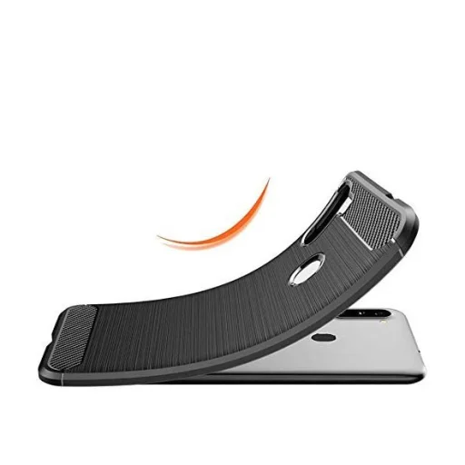 Szénszál mintájú TPU tok Samsung A11 / M11 fekete - 14