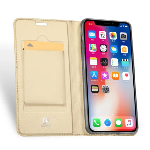 Dux Ducis Skin Pro fliptok iPhone XR arany - 4