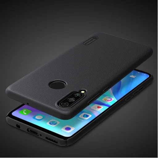 Nillkin Super Frosted Shield tok + kihajtható támaszték Huawei P30 Lite fekete - 13