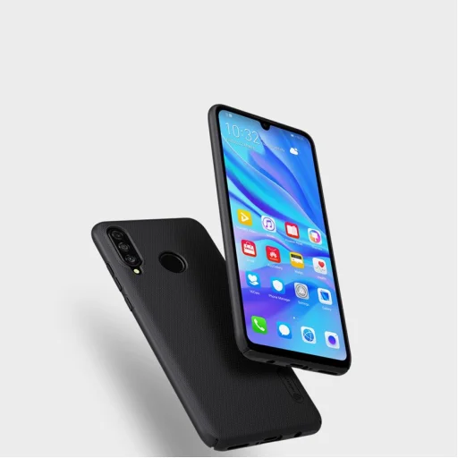 Nillkin Super Frosted Shield tok + kihajtható támaszték Huawei P30 Lite fekete - 5
