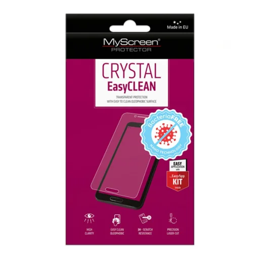 MYSCREEN CRYSTAL BacteriaFREE antibakteriális kijelzővédő fólia iPhone 12 mini (3H, NEM ívelt) átlátszó - 1