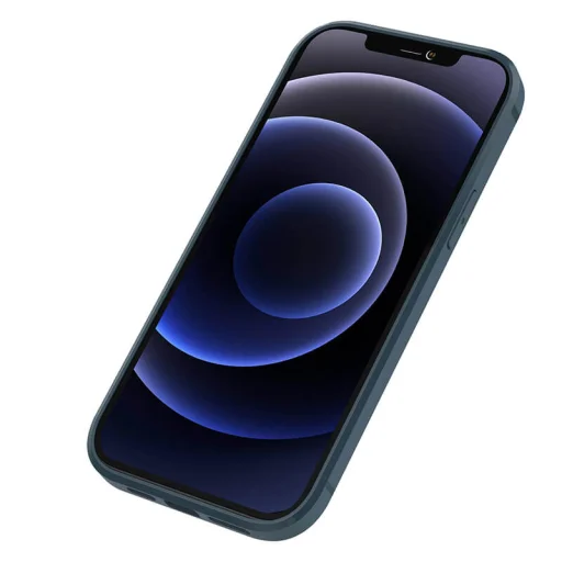Nillkin Aoge valódi bőr tok kártyatartóval iPhone 12/ 12 Pro sötétkék - 2