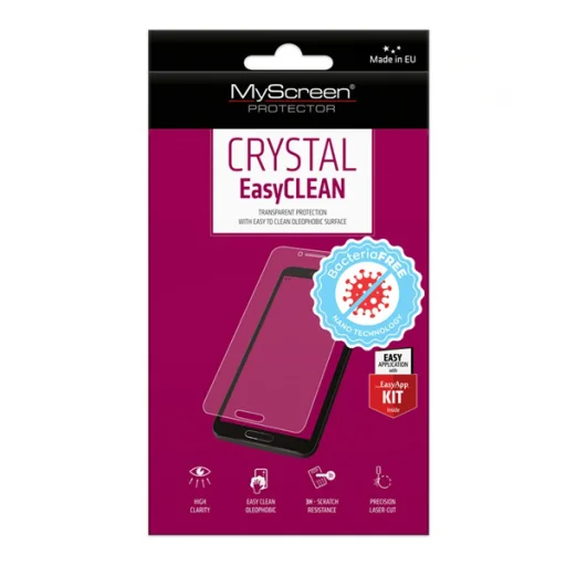 MYSCREEN CRYSTAL BacteriaFREE antibakteriális kijelzővédő fólia Nokia 7.2 (3H, NEM ívelt) átlátszó - 1