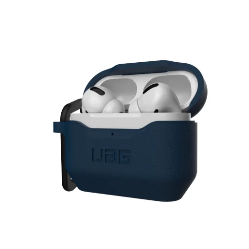 UAG Standard Issue Apple Airpods Pro 1/2 fokozott védelmet nyújtó ütésálló szilikon tok sötétkék - 3