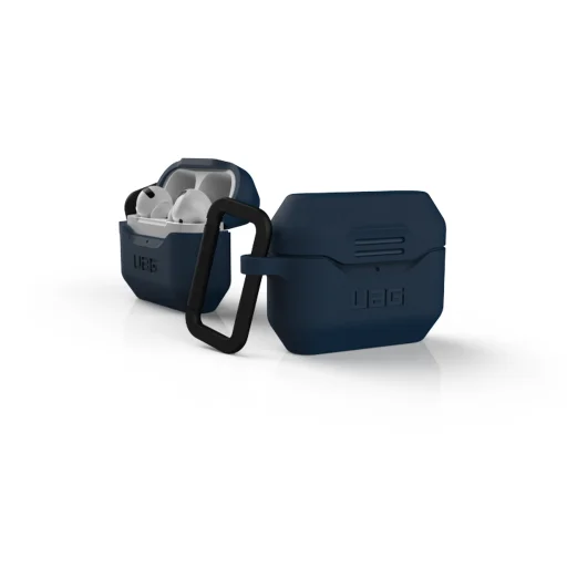 UAG Standard Issue Apple Airpods Pro 1/2 fokozott védelmet nyújtó ütésálló szilikon tok sötétkék - 1