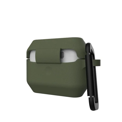 UAG Standard Issue Apple Airpods Pro 1/2 fokozott védelmet nyújtó ütésálló szilikon tok oliva - 4