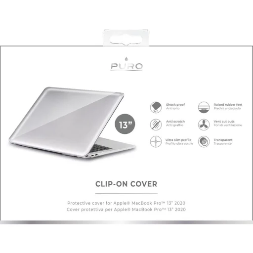PURO Clip On tok Macbook Pro 13'' (2020) átlátszó - 6