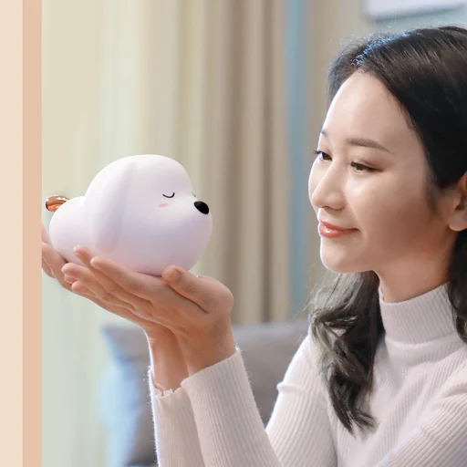 Baseus Szilikon éjszakai LED lámpa, kutya alakú fehér (DGAM-B02) - 14