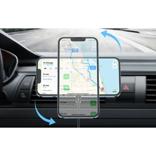 Joyroom JR-ZS240 Mágneses MagSafe autós telefontartó és vezeték nélküli töltő szellőzőre fekete - 9