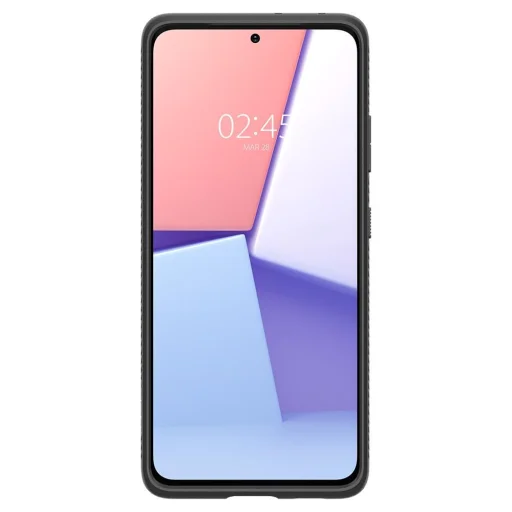 Samsung S21 Ultra Spigen Liquid Air flexibilis TPU gél tok matt fekete (ACS02350) - 4