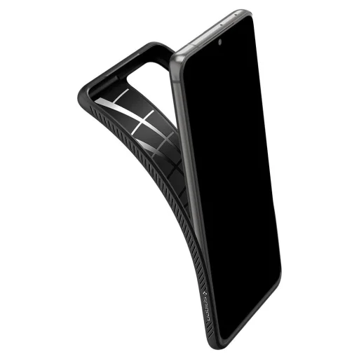 Samsung S21 Ultra Spigen Liquid Air flexibilis TPU gél tok matt fekete (ACS02350) - 6
