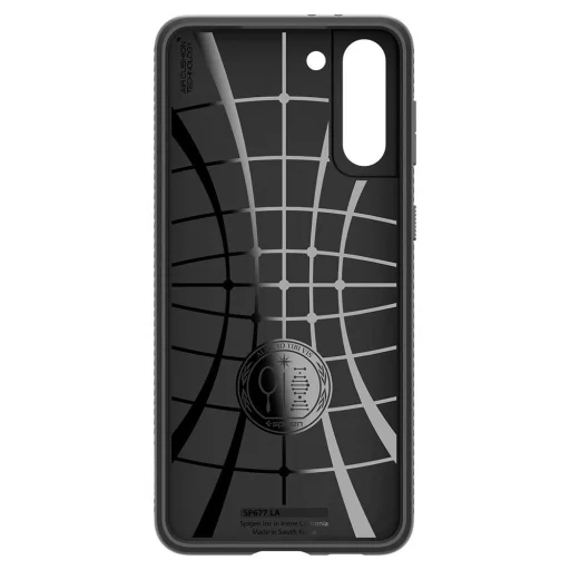 Samsung S21+ Plus Spigen Liquid Air flexibilné TPU gélové puzdro matné čierne (ACS02386) - 3