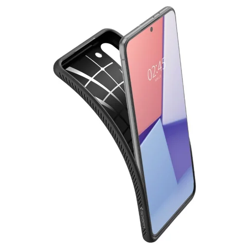 Samsung S21+ Plus Spigen Liquid Air flexibilné TPU gélové puzdro matné čierne (ACS02386) - 7