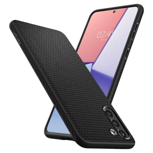 Samsung S21+ Plus Spigen Liquid Air flexibilné TPU gélové puzdro matné čierne (ACS02386) - 10