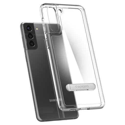 Samsung S21+ Plus Spigen hybrid ''S'' tok kihajtható támasszal Crystal Clear (ACS02389) - 12