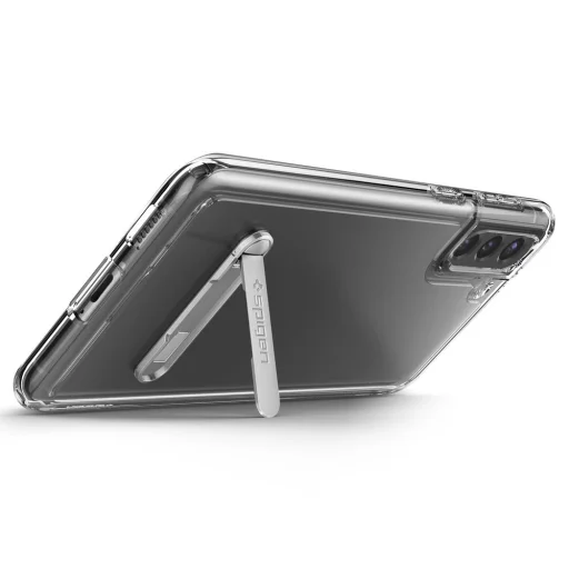 Samsung S21+ Plus Spigen hybrid ''S'' tok kihajtható támasszal Crystal Clear (ACS02389) - 14