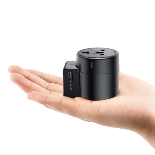 Baseus Rotation Type Univerzális utazó töltő EU/UK/USA/AUS 2x USB 2.4A fekete (ACCHZ-01) - 6