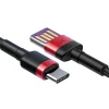 Baseus Cafule HW QC töltő és adatkábel, két oldalas USB-A - Type-C 40W 1m piros/fekete (CATKLF-P91) thumbnail