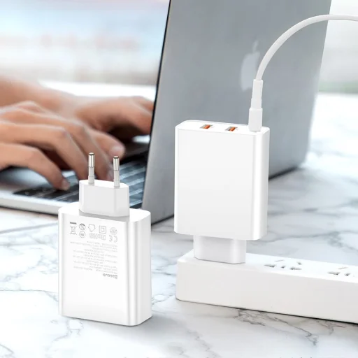 Baseus Speed PPS hálózati gyorstöltő C+U+U 60W EU 2xUSB / USB Type C PD QC 3.0 fekete (CCFS-G01) - 12