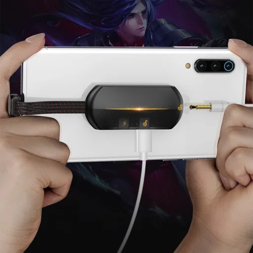 Baseus GAMO L49 audio átalakító adapter USB Type C - 2x USB Type C + mini audio jack 3.5mm fekete (CATL49-01) - 1