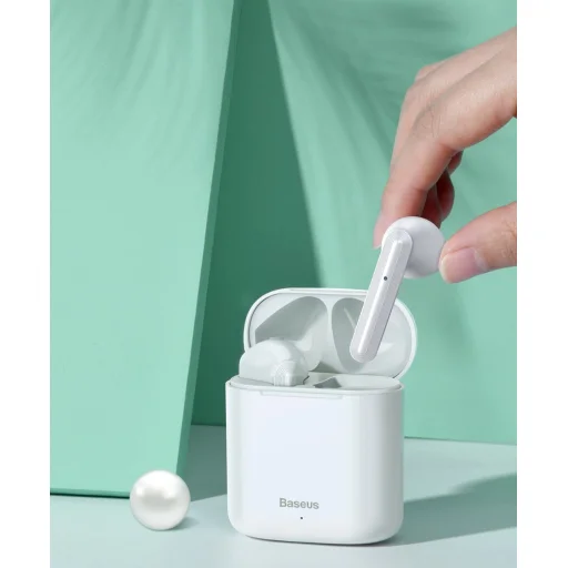 Baseus TWS Encok W09 Bluetooth 5.0 TWS vezeték nélküli fülhallgató fehér (NGW09-02) - 9