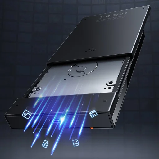 Baseus Külső HDD SSD ház SATA 2,5'' USB 3.2 Gen 2 (10 Gbps) USB Type C + kábel fekete (CAYPH-C01) - 11