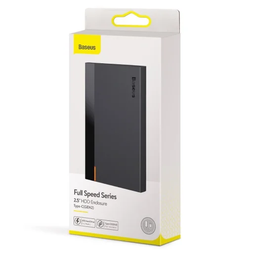 Baseus Külső HDD SSD ház SATA 2,5'' USB 3.2 Gen 2 (10 Gbps) USB Type C + kábel fekete (CAYPH-C01) - 8