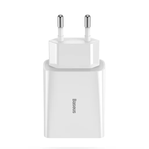 Baseus Hálózati gyorstöltő 2x USB 18W 3A Quick Charge 3.0 fehér (CCFS-V02) - 3